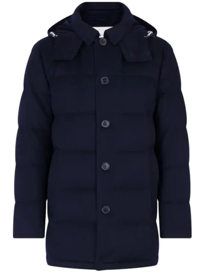 Shop Mackintosh Auchavan Padded Coat In Blue