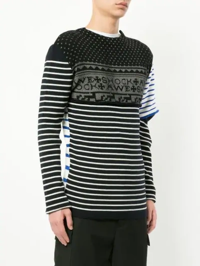 Shop Jw Anderson Knit Mix Jumper In Black