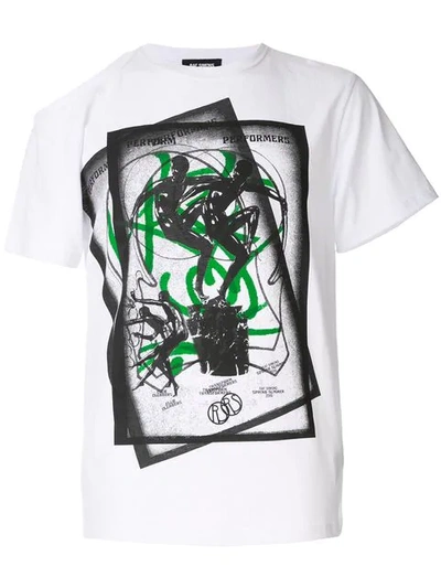 Shop Raf Simons Performers Print T-shirt In White