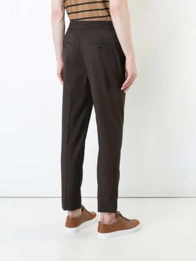 Shop Neil Barrett Casual Tailored Trousers In Brown