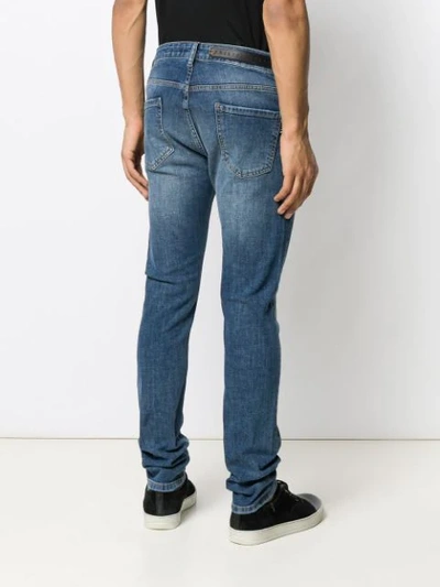 Shop Philipp Plein Super Straight Cut Original Jeans In Blue
