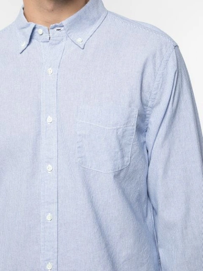 ALEX MILL 排扣衬衫 - 蓝色