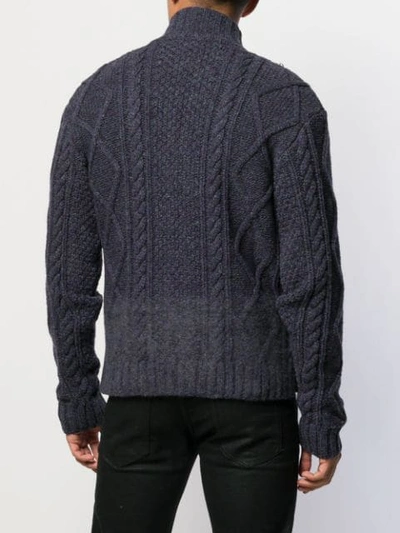 DSQUARED2 CABLE KNIT CARDIGAN - 蓝色