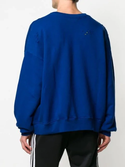 Shop Amiri Oversized  Team Sweatshirt In Blue