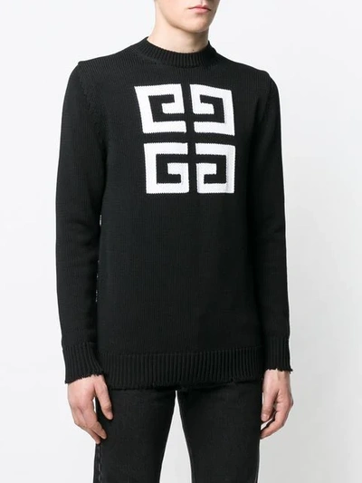 Shop Givenchy 4g Sweater In Black