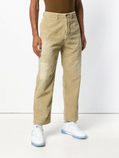 Shop Prps Straight-leg Trousers - Neutrals
