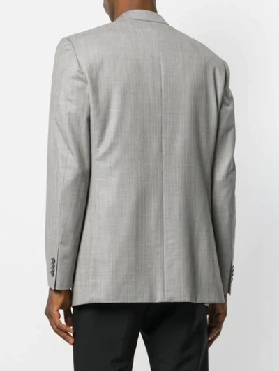 Pre-owned Versace Striped Single-breasted Blazer In Grey