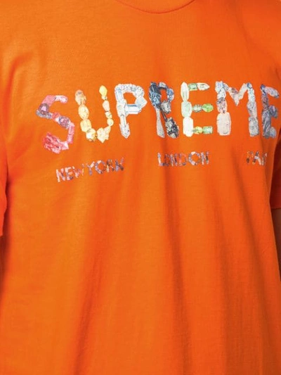 Shop Supreme Logo T-shirt In Orange