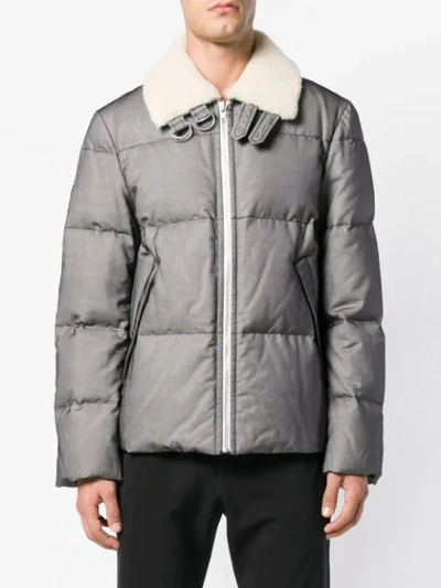 Shop Helmut Lang Logo Puffer Jacket In Black