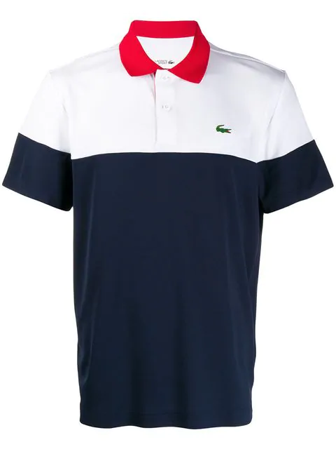 red white and blue lacoste polo