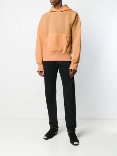 Shop Helmut Lang Minimal Hoodie - Neutrals