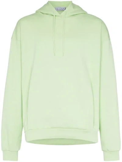 Shop Martine Rose Classic Logo Embroidered Cotton Hoodie In Green