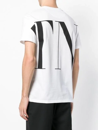 Shop Valentino Vltn Print T-shirt In White
