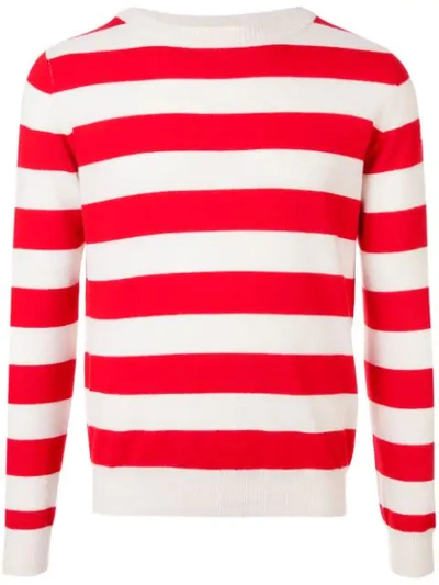 Shop Holiday Striped Crew Neck Sweater In Red