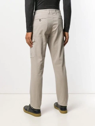 Shop Eleventy High-rise Chino Trousers In Neutrals