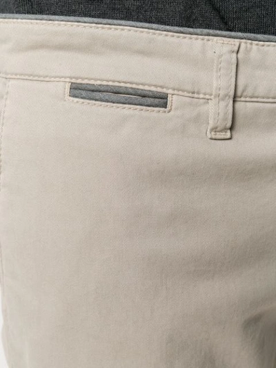 Shop Eleventy High-rise Chino Trousers In Neutrals