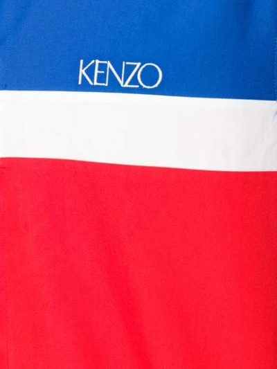 Shop Kenzo Colour-block Shirt Jacket In Red