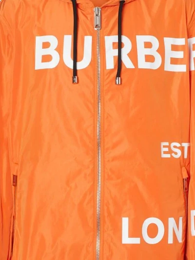 Shop Burberry Kapuzenjacke Mit "horseferry"-print In Bright Orange