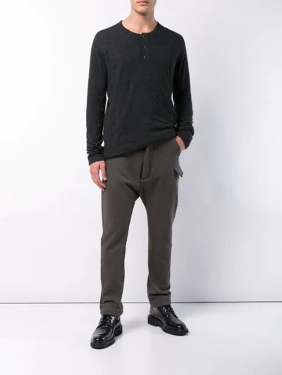 Shop Taichi Murakami Regular Fit Chinos In Grey