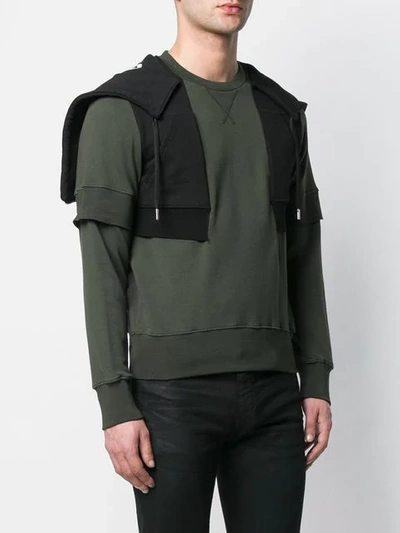 Shop Alexander Mcqueen Layered Sweatshirt In Green