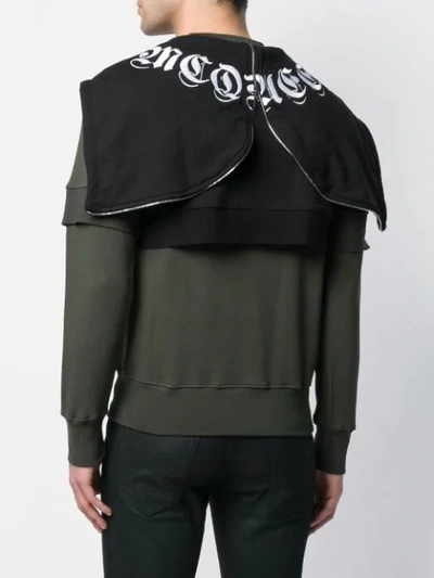 Shop Alexander Mcqueen Layered Sweatshirt In Green