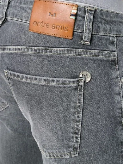 Shop Entre Amis Cropped Style Jeans - Grey