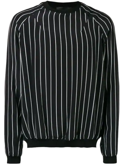 Shop Haider Ackermann Striped Sweatshirt In Black
