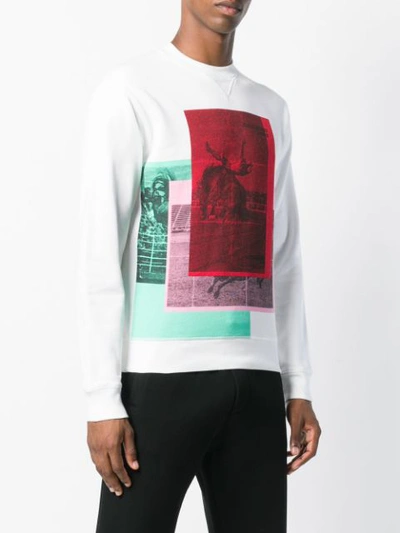 Shop Dsquared2 Dance Print Sweatshirt In White