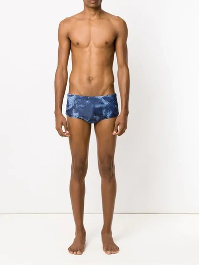 Shop Track & Field Printed Swimming Trunks In Blue