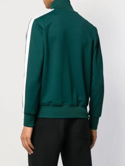 Shop Palm Angels Side Stripe Track Top In Green