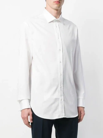 Shop Emporio Armani Slim Fit Shirt In White