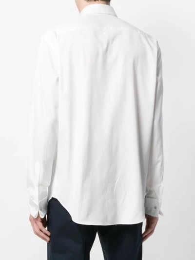 Shop Emporio Armani Slim Fit Shirt In White