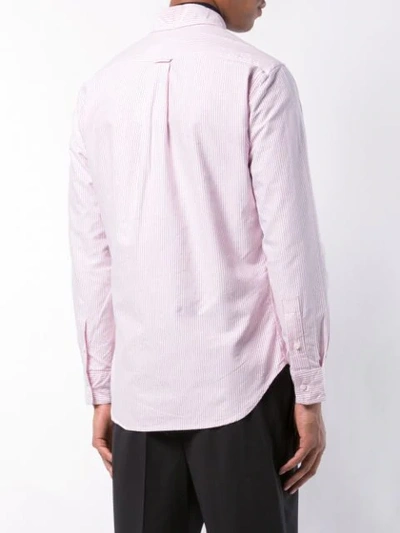 GITMAN VINTAGE 条纹排扣衬衫 - 粉色