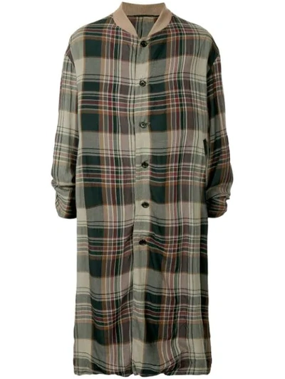 Pre-owned Yohji Yamamoto Vintage Plaid Duster Coat In Multicolour