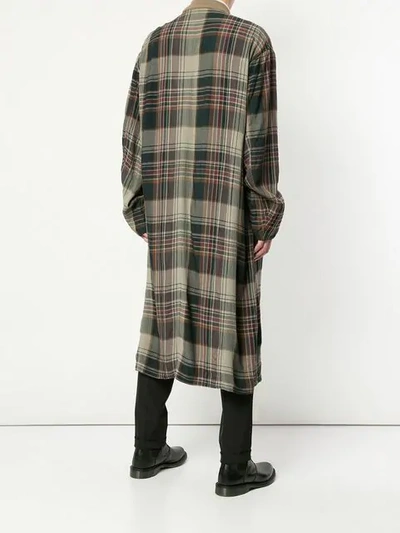 Pre-owned Yohji Yamamoto Vintage Plaid Duster Coat In Multicolour