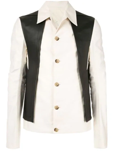 Shop Rick Owens Waistcoat Shirt Jacket In White