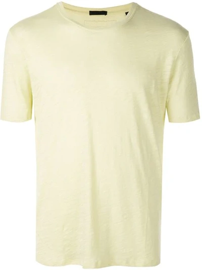 Shop Atm Anthony Thomas Melillo Round Neck T-shirt In Yellow