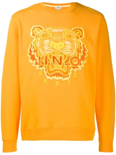 Kenzo Men's Sweatshirt Sweat Tiger In Orange | ModeSens