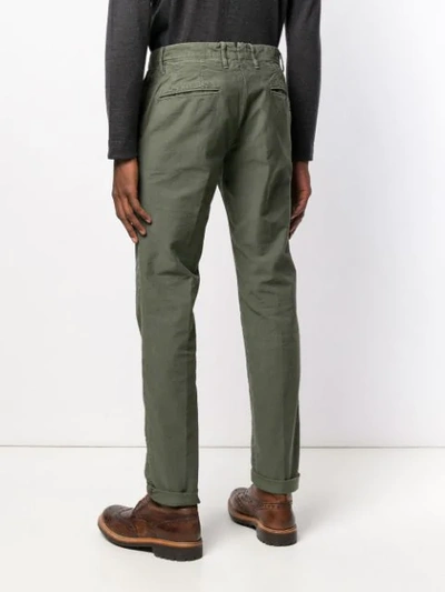 Shop Incotex Slim Fit Chinos In Green