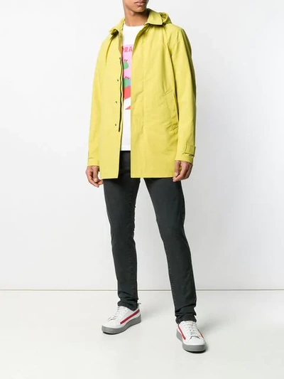 Shop Herno Hooded Lightweight Jacket In Yellow