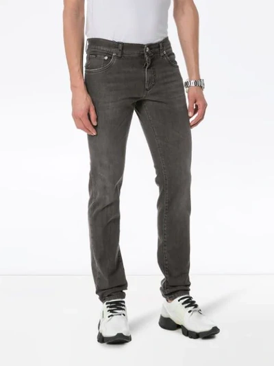 Shop Dolce & Gabbana Slim-leg Denim Jeans In S9001 Grey