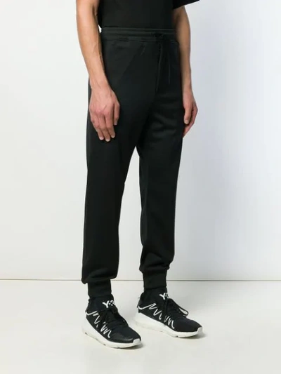 Shop Y-3 Elasticated-waist Track Pants In Black