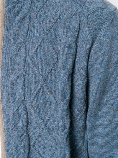 Shop Doriani Cashmere Cashmere Zip-up Cardigan - Blue