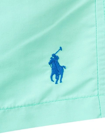 Shop Polo Ralph Lauren Logo Swim Shorts In Blue