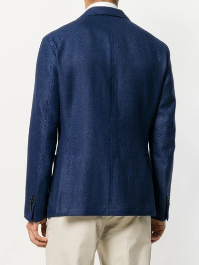 Shop Paoloni Single Breasted Fitted Blazer In Blue