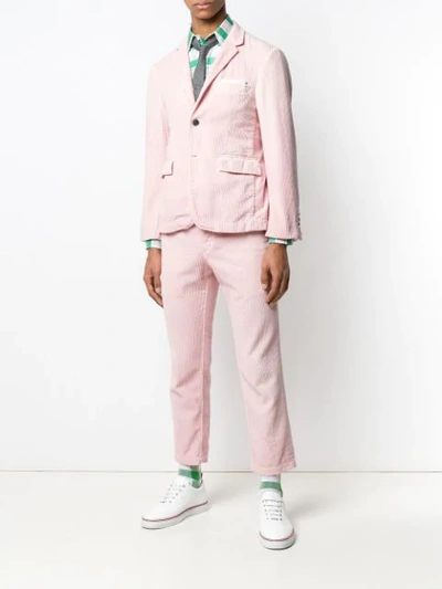 Shop Thom Browne Garment Dye Corduroy Sport Coat In 680 Light Pink