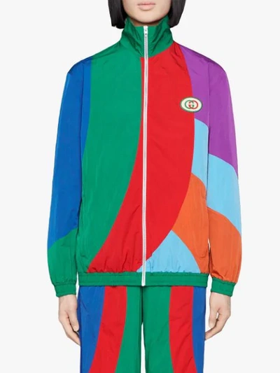 Shop Gucci Oversize Waterproof Nylon Jacket In 3134 Green 