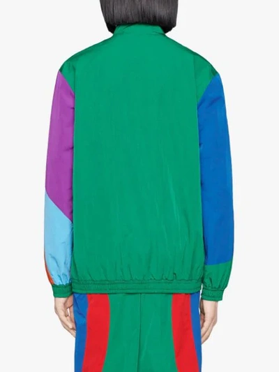 Shop Gucci Oversize Waterproof Nylon Jacket In 3134 Green 