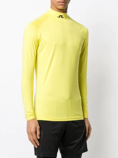 Shop J. Lindeberg J.lindeberg Aello Soft Compression Shirt - Yellow