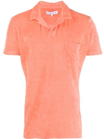Shop Orlebar Brown Short Sleeve Polo Shirt - Pink